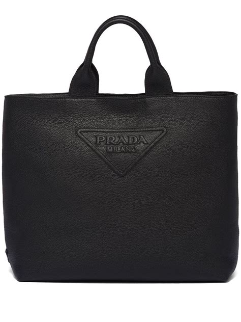 prada embossed logo handbag.